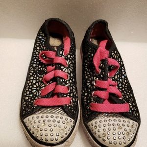 Sketchers Size 13 girls  twinkle toe sneakers
